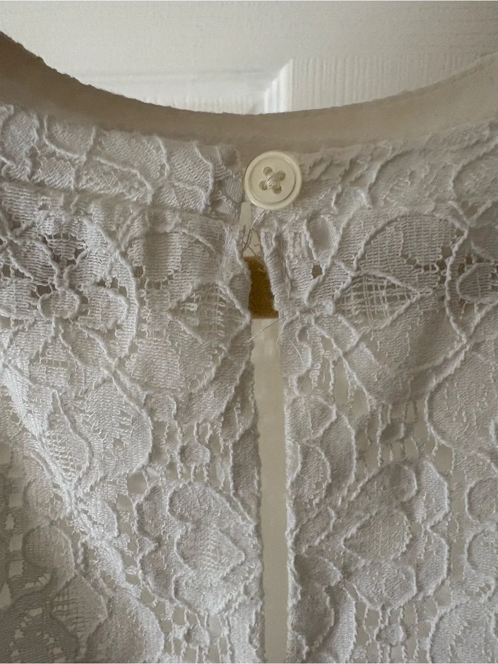 LOFT Ivory Lace Puff Sleeve Blouse